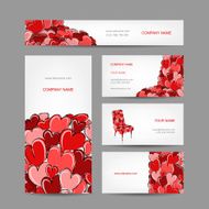 Set of valentine cards for your design N3