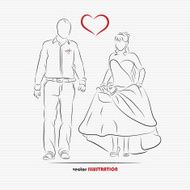 silhouette of bride and groom N3