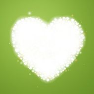 Vector Green Background with Hearts