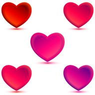 Set of heart symbol shapes N2