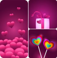 pink valentine banners