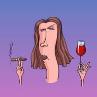 ECCENTRIC MAN CARTOON CHARACTER N2