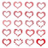 Set of symbol hearts valentine