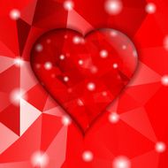 Valentines day Modern abstract with red hearts