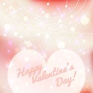 Happy Valentines day lettering Greeting Card Vector illustration