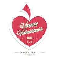 Valentine&#039;s day card with heart N3