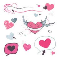 Hearts set Design element