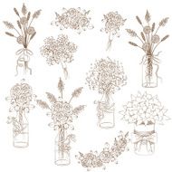 Contoured image of bouquets