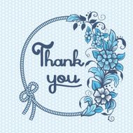 Vector floral frame with ribbon