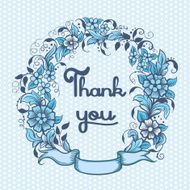 Vector floral frame with ribbon N2