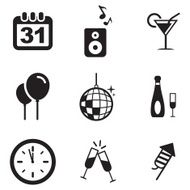 New Years Eve Icons