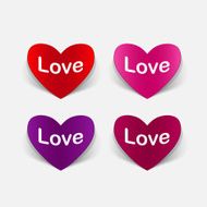 paper sticker Heart Love N6