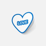 paper sticker Valentine&#039;s day Heart N10