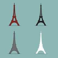 Eiffel Tower Set Vector