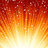 Little hearts floating on rays of light EPS 8 N3