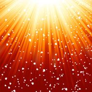 Little hearts floating on rays of light EPS 8 N4