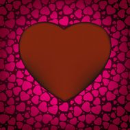 Red Valentine&#039;s day background with hearts EPS 8