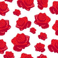 Seamless flowers roses pattern for background Vector