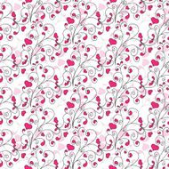 Hearts and swirls on a light background seamless background N15