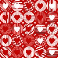 Vector Seamless Pattern with Hearts N15
