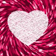 Purple frame in the shape of heart EPS 8 N2