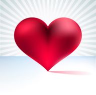 Glossy red heart EPS8