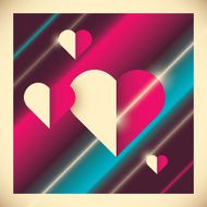 Abstract love background with hearts