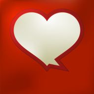 Heart speech bubble template EPS8