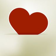 Heart label from paper Valentines day card EPS8 N2