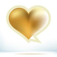 Valentine&#039;s day gold speech bubble EPS8