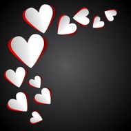 Paper Hearts for love Background - Design Template