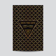 Wedding Invitation Card - Art Deco Vintage Style N3