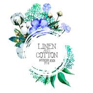 Watercolor linen and cotton design