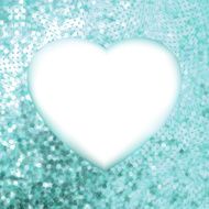 Blue frame in the shape of heart EPS 8