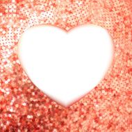 Pink Gold frame in the shape of heart EPS 8 N2