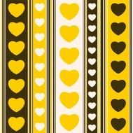 yellow hearts and strips