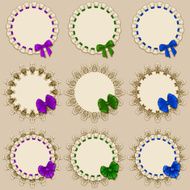 Set of elegant templates frame design N4