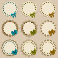 Set of elegant templates frame design N5