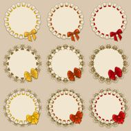 Set of elegant templates frame design N7