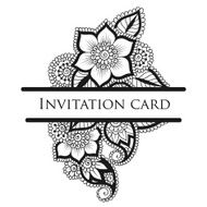 Vector lace invitation card N2