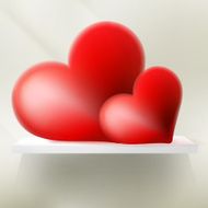 Valentin`s Day Card With Hearts EPS 10