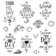 Typographic hand drawn vintage vector composition about wedding