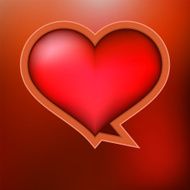 Valentine&#039;s day gold speech bubble EPS8 N2