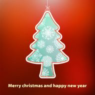 Christmas card with tree EPS8