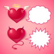 hearts and comics bubbles