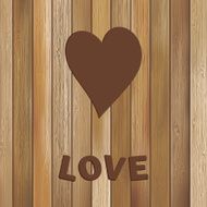 Heart in wood background template EPS8 N2