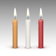 Candles Flame Fire Light Isolated on Background N2