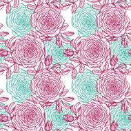 vector seamless floral pattern with rose