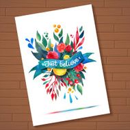 Typographic Beautiful Floral Greeting Card N15