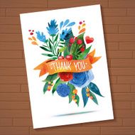 Typographic Beautiful Floral Greeting Card N16